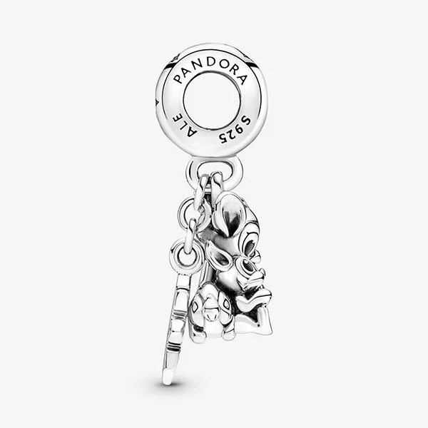 Hạt Vòng Charm Pandora Disney Bambi & Thumper Dangle 799647C01 Màu Bạc