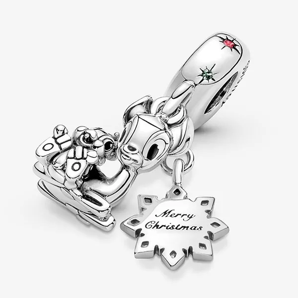 Hạt Vòng Charm Pandora Disney Bambi & Thumper Dangle 799647C01 Màu Bạc