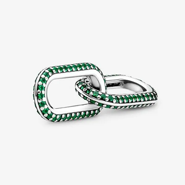 Hạt Vòng Charm Pandora Me Styling Pavé Double Link 799660C01 Màu Xanh Bạc - Trang sức - Vua Hàng Hiệu