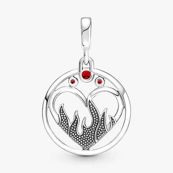 Hạt Vòng Charm Pandora Me Fire Inside Medallion 799674C01 Màu Bạc Đỏ - Trang sức - Vua Hàng Hiệu