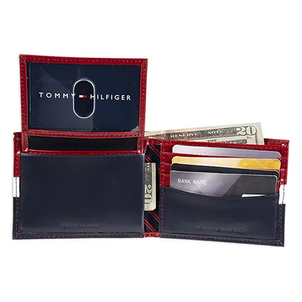 Ví Nam Tommy Hilfiger Men's Leather Wallet Phối Màu - Túi xách - Vua Hàng Hiệu