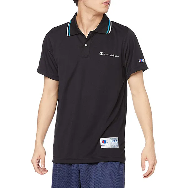 Áo Polo Champion C3-TB356 Men's Short Sleeve Polo Shirt Màu Đen Size S - Thời trang - Vua Hàng Hiệu