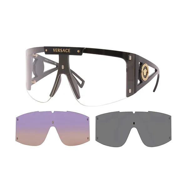 Kính Mát Versace Sunglasses VE4393 GB11W 46mm Black/ Multi Lens Màu Đen - Kính mắt - Vua Hàng Hiệu