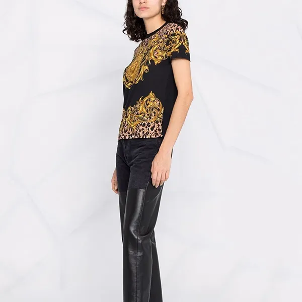 Áo Phông Versace Jeans Couture Multicolour T-Shirt 72HAH6A3 JS071 G89 Phối Màu