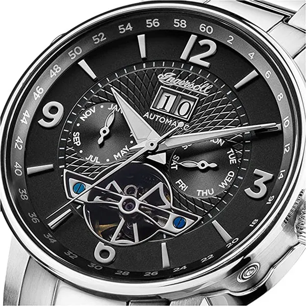 Đồng Hồ Nam Ingersoll The Grafton Automatic Watch I00704 Màu Bạc Đen - Đồng hồ - Vua Hàng Hiệu