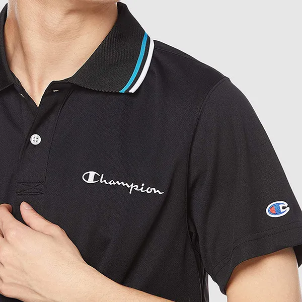 Áo Polo Champion C3-TB356 Men's Short Sleeve Polo Shirt Màu Đen Size S - Thời trang - Vua Hàng Hiệu