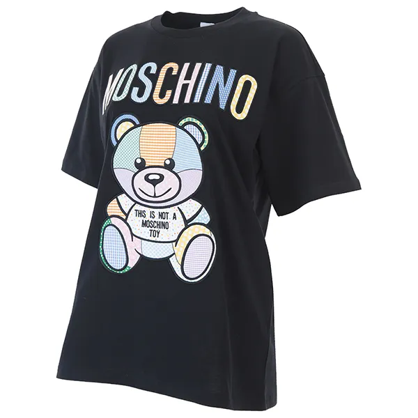 Áo Phông Moschino Couture Teddy Bear Cotton T-Shirt D V0707 0441 2555 Màu Đen Size XS