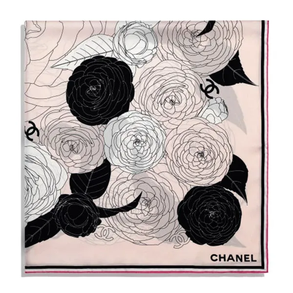Khăn Quàng Cổ Chanel Scarf Màu Hồng Nhạt - 2