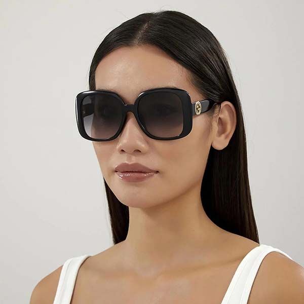 Kính Mát Gucci Sunglasses Gucci Fashion Inspired GG1029SA 007 Màu Đen - 1