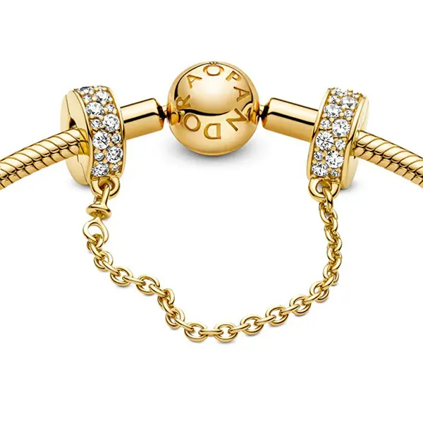 Hạt Vòng Charm Pandora Timeless Women's Gold Plated Metal 766322C01-05 Màu Vàng