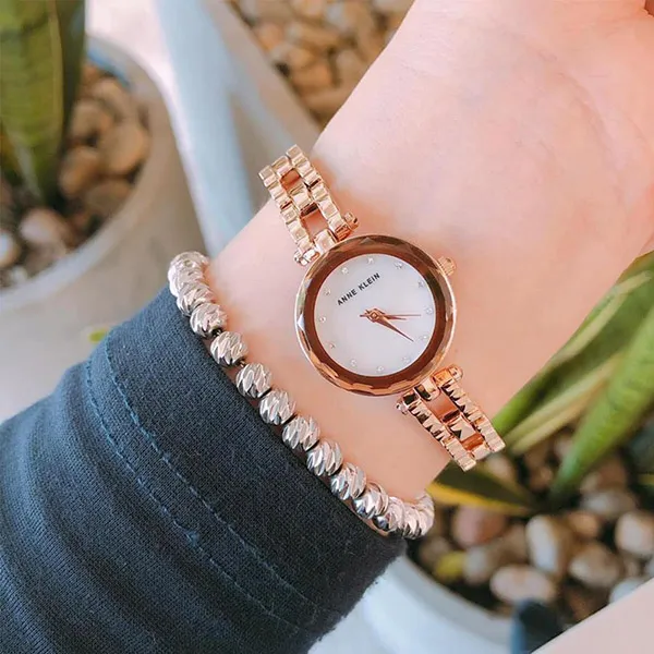 Đồng Hồ Nữ Anne Klein 22mm AK/3120MPRG/ AK/3120AW Màu Vàng Hồng