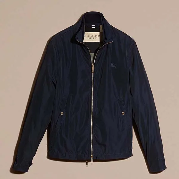 Áo Khoác Burberry Men's Blue Striped Technical Bomber Jacket Màu Xanh Navy