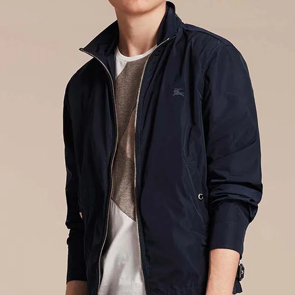 Áo Khoác Burberry Men's Blue Striped Technical Bomber Jacket Màu Xanh Navy