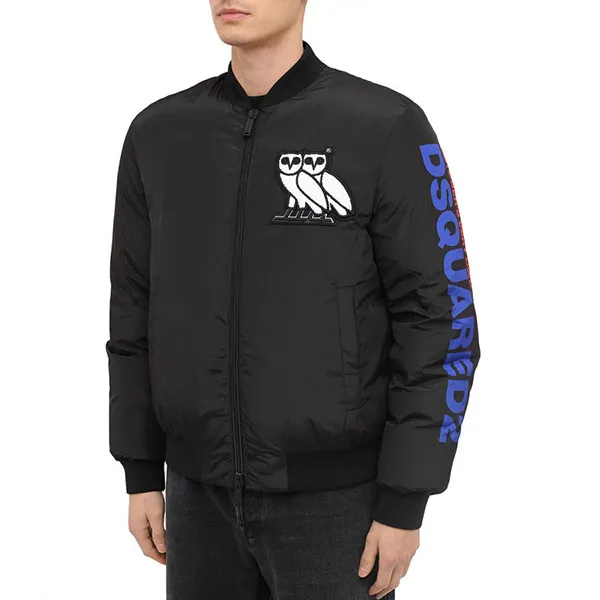 Áo Khoác Dsquared2 Man Down Jacket Black Polyester Màu Đen