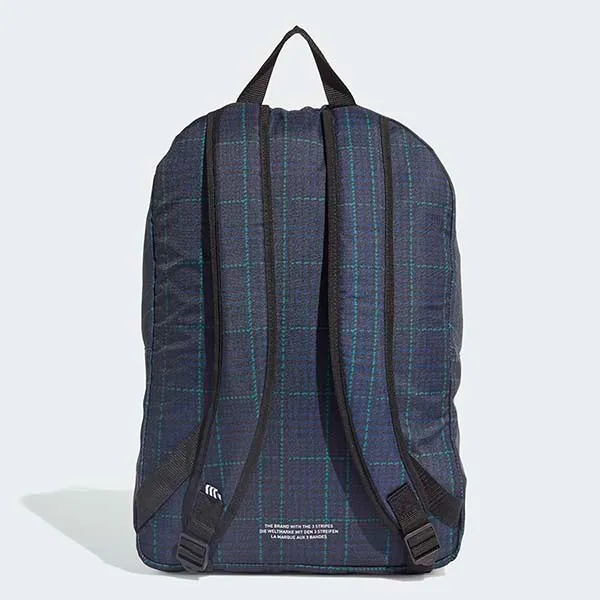 Balo Adidas Tartan Classic Backpack ED8660 Họa Tiết Kẻ Màu Xanh