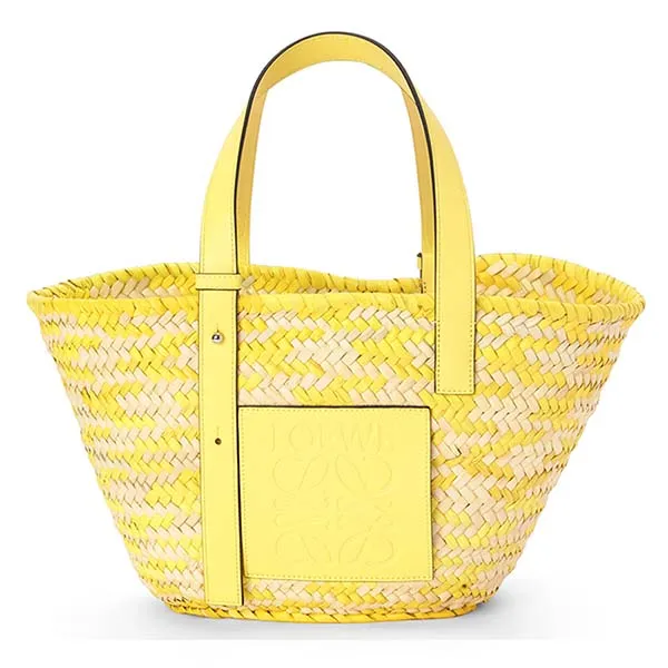Túi Tote Loewe x Paula’s Ibiza Confetti Basket Palm Leaf Tote Bag Màu Vàng Chanh