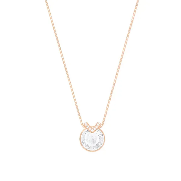 Dây Chuyền Swarovski Bella V Pendantwhite, Rose Gold-Tone Plated 5535528 Màu Vàng Hồng