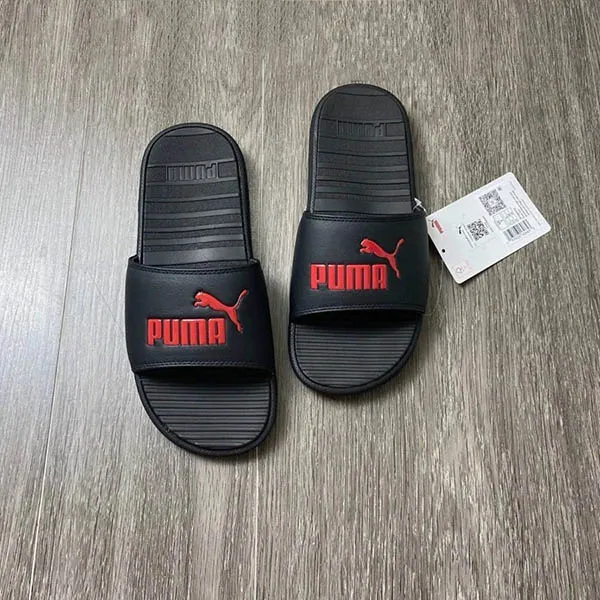 Dép Puma Slides Black Red Logo 371023-02 Men's Size 39 - Dép - Vua Hàng Hiệu