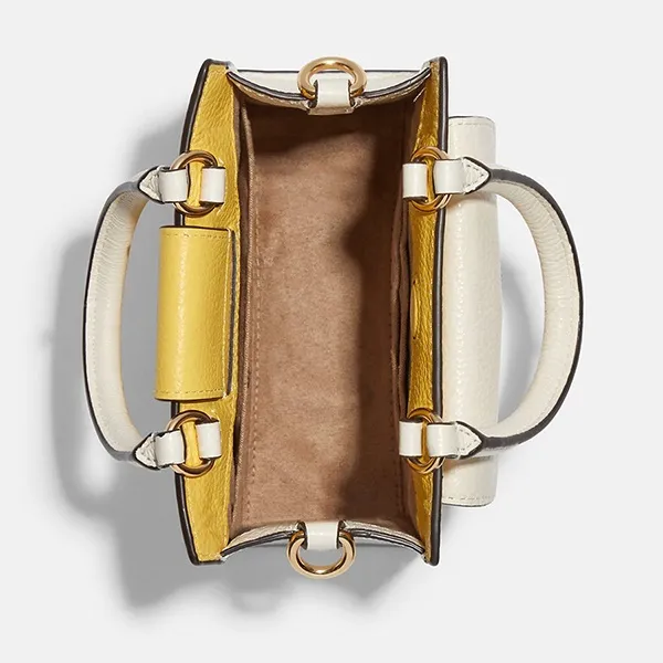 Túi Đeo Chéo Coach Mini Pepper Crossbody In Colorblock C8748 Màu Vàng Trắng