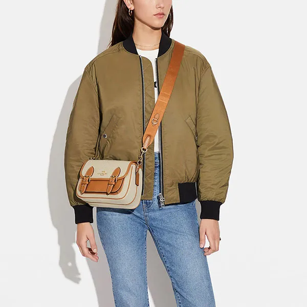 Túi Đeo Chéo Coach Lucy Crossbody Màu Nâu Trắng - Túi xách - Vua Hàng Hiệu