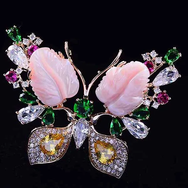 Cài Áo Meri Bướm Đá Rực Rỡ BR169