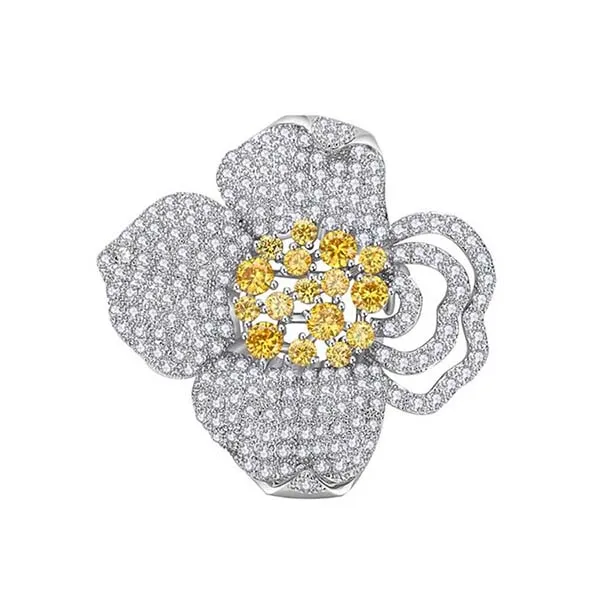 Cài Áo Meri Hoa Nhụy Vàng Cách Điệu BR175 - Phụ kiện - Vua Hàng Hiệu