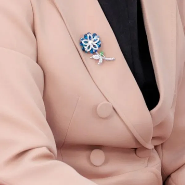 Cài Áo Meri Cành Hoa Pha Lê Swarovski Thời Thượng BR204