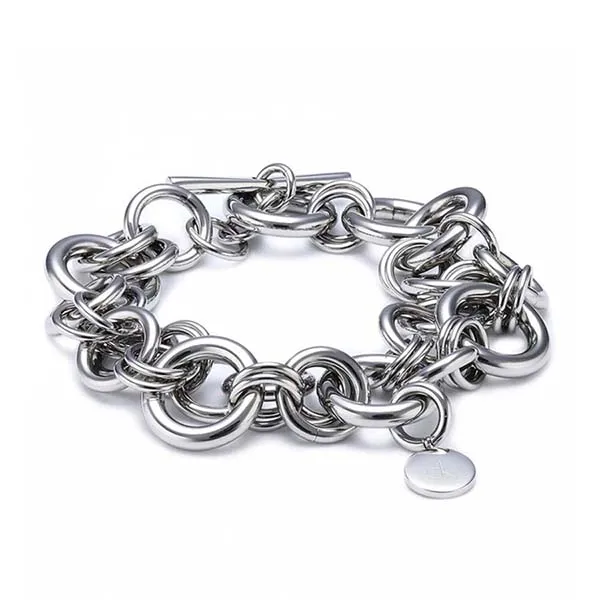 Vòng Đeo Tay Calvin Klein CK Smooth Bracelet KJ09AB01010M Màu Bạc