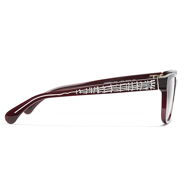 Kính Mắt Cận Chanel Rectangles Sunglasses CH3406 1673 Màu Đỏ Nâu
