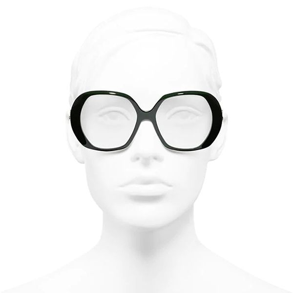 Kính Mắt Cận Chanel Square Eyeglasses CH3418QB 1702 Màu Xanh Lá Đậm - 3
