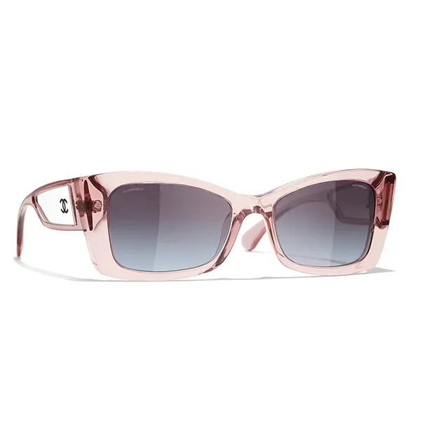 Kính Mát Chanel Rectangle Sunglasses CH5430 1689S6 Màu Xám/Hồng - Kính mắt - Vua Hàng Hiệu