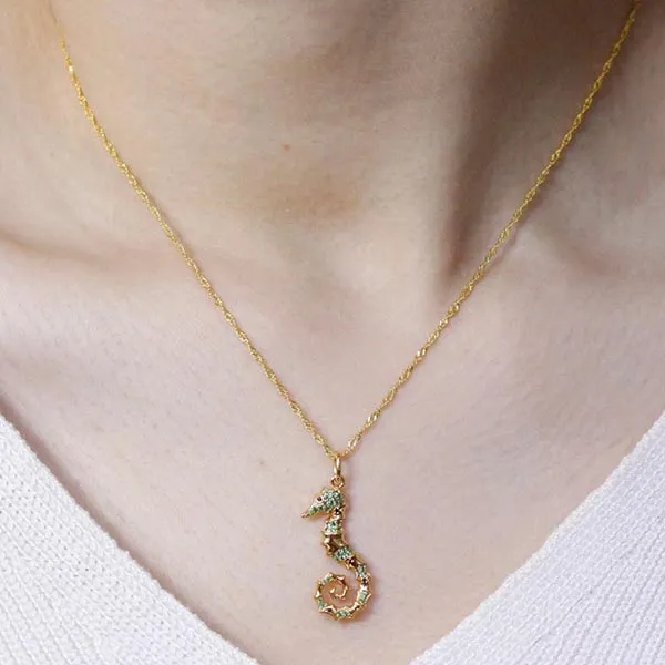 Dây Chuyền Kya Jewel Cá Ngựa Độc Đáo N71 Màu Vàng Gold