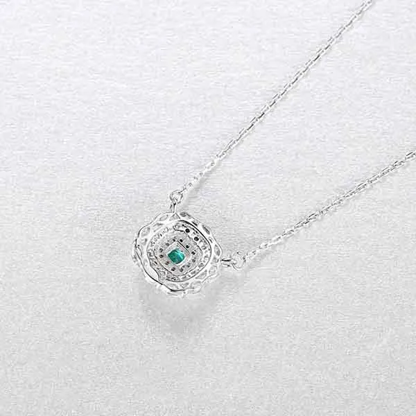 Dây Chuyền Kya Jewel Kiểu Dáng Tròn Đính Đá Cz Xanh Lá Ý Nghĩa N118 - Trang sức - Vua Hàng Hiệu
