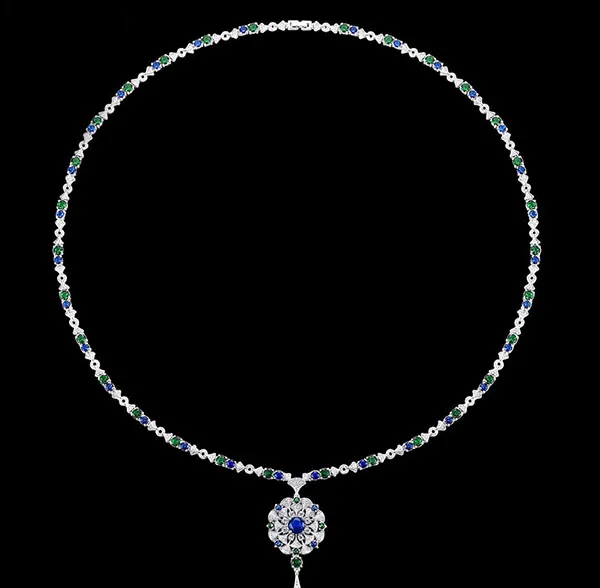 Dây Chuyền Kya Jewel Mặt Hoa Nhuỵ Xanh Dương KINL0004