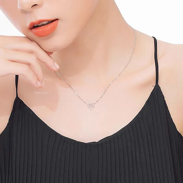 Dây Chuyền Huy Thanh Jewelry DCMAMD 138 - 14K - Đá Cubic Zirconia Màu Bạc - Trang sức - Vua Hàng Hiệu