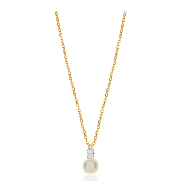 Dây Chuyền Huy Thanh Jewelry DCMAMD147 - 14K - Ngọc Trai Màu Vàng Gold