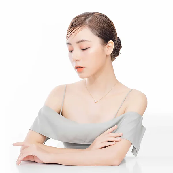Dây Chuyền Huy Thanh Jewelry DCMAMD 181 - 14K - Ngọc Trai Màu Vàng Gold
