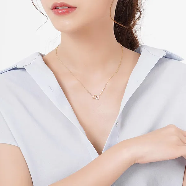 Dây Chuyền Huy Thanh Jewelry DCMAMD 486 - 14K - Đá Cubic Zirconia Màu Vàng Gold - Trang sức - Vua Hàng Hiệu