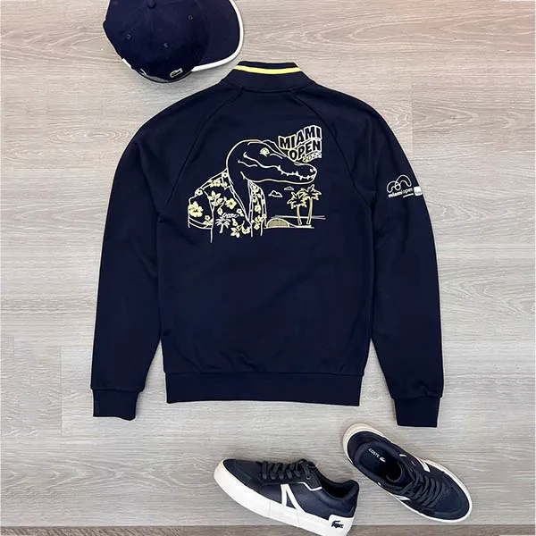 Áo Nỉ Nam Lacoste Men's Miami Open Croc Graphic Jacket Màu Xanh Navy Size XXS - Thời trang - Vua Hàng Hiệu