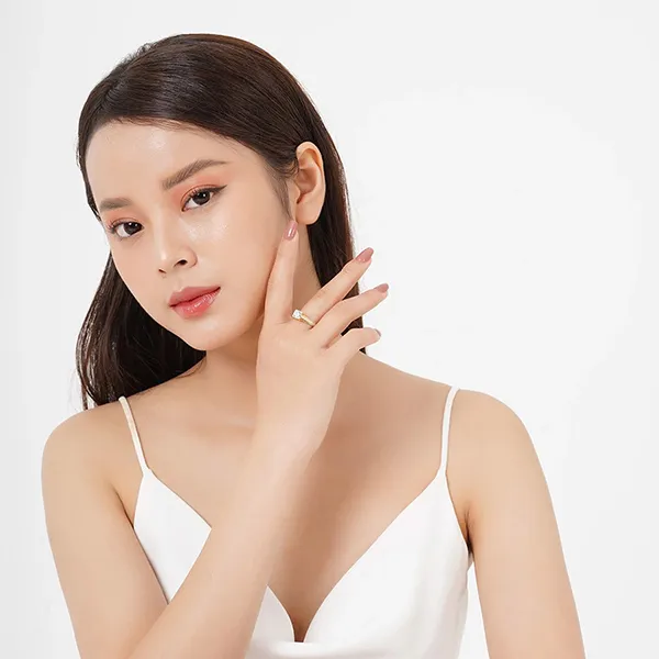 Nhẫn Huy Thanh Jewelry NDINO 231 - 14K - Đá Cubic Zirconia Màu Vàng Gold
