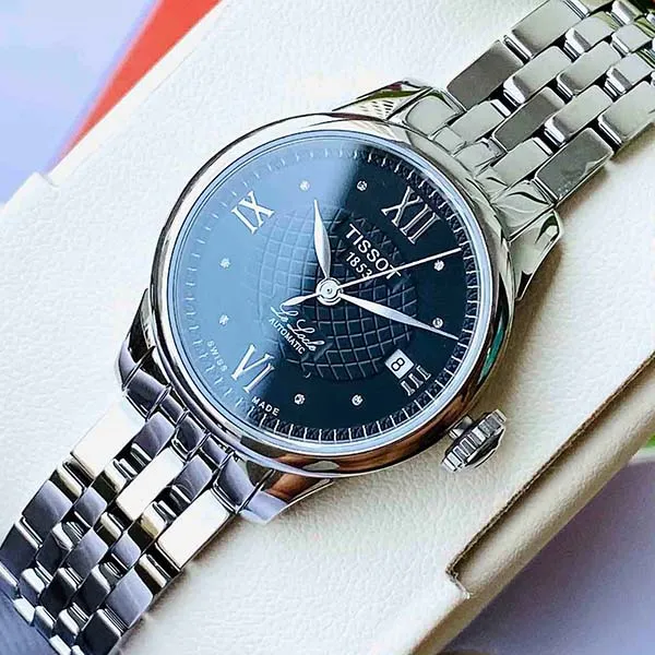 Đồng Hồ Nữ Tissot Le Locle Automatic Lady T41.1.183.56 25.3 Màu Bạc Đen