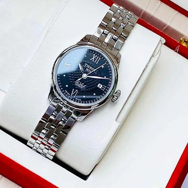 Đồng Hồ Nữ Tissot Le Locle Automatic Lady T41.1.183.56 25.3 Màu Bạc Đen