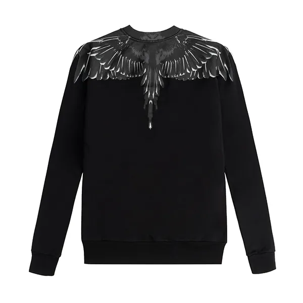 Áo Nỉ Marcelo Burlon Wings Black Sweatshirt CMBA009C99FLE001 1010 Màu Đen