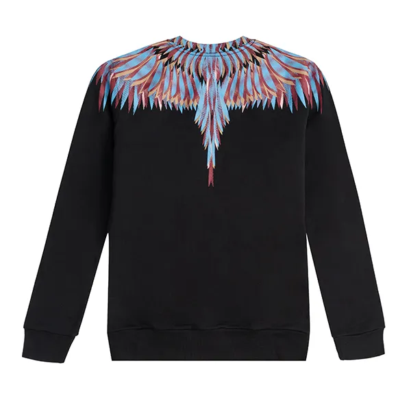 Áo Nỉ Marcelo Burlon County Of Milan Cotton Sweatshirt With Iconic Print CMBA009F22FLE003 1040 Màu Đen