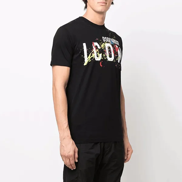 Áo Thun Nam Dsquared2 Splatter Icon Cool T Shirt Màu Đen - Thời trang - Vua Hàng Hiệu