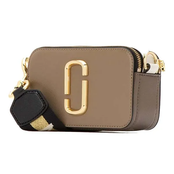 Túi Đeo Chéo Marc Jacobs The Logo Strap Snapshot Camera Bag Màu Nâu - Túi xách - Vua Hàng Hiệu