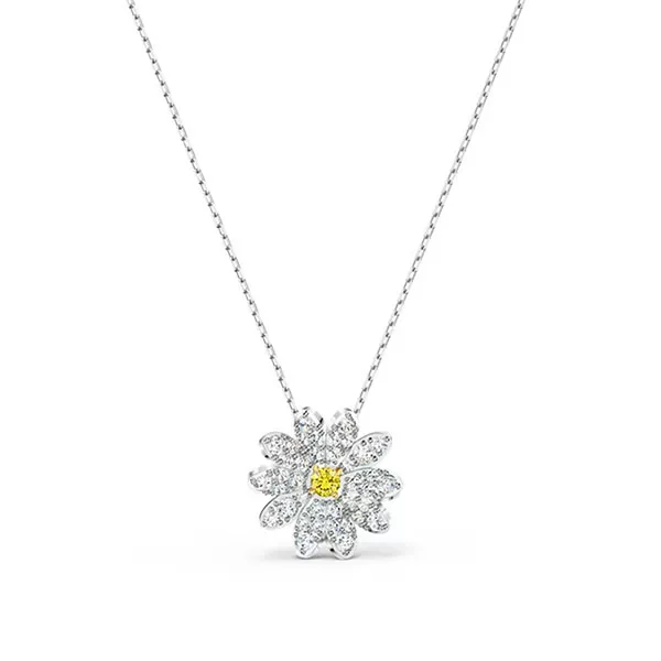 Dây Chuyền Swarovski Eternal Flower Pendantflower, Yellow, Mixed Metal Finish 5538076 Màu Bạc - Trang sức - Vua Hàng Hiệu