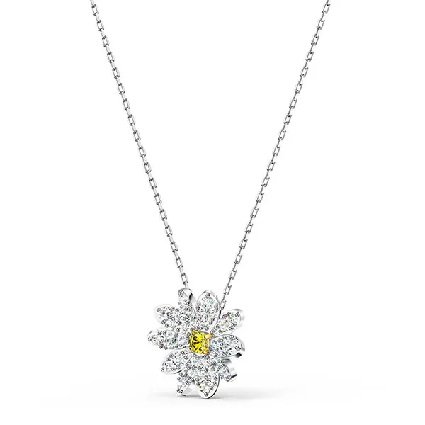 Dây Chuyền Swarovski Eternal Flower Pendantflower, Yellow, Mixed Metal Finish 5538076 Màu Bạc - Trang sức - Vua Hàng Hiệu