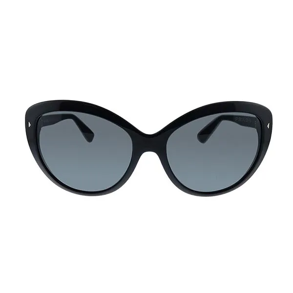 Kính Mát Prada New SPR16S 1AB1A1 Black Plastic Cat-Eye Sunglasses Grey Lens Màu Đen Xám
