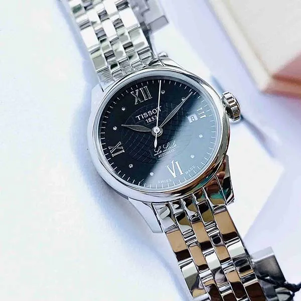 Đồng Hồ Nữ Tissot Le Locle Automatic Lady T41.1.183.56 25.3 Màu Bạc Đen